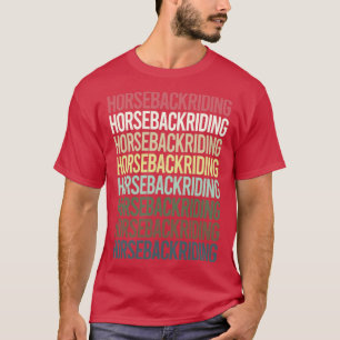 Rooiing van kleurrijke tekstpaarden t-shirt