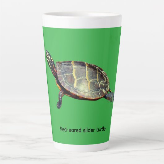 Rooioor-schuifschildpad latte mok (Voorkant)