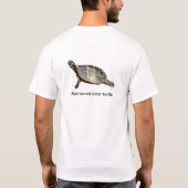 Rooioor-schuifschildpad t-shirt (Achterkant)
