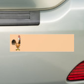 Rooirooster Bumpersticker (Op auto)