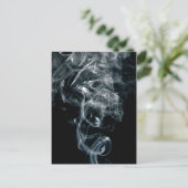 rook-298243 rookgassen zwarte witte kromme fotogra briefkaart (Staand voorkant)