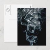 rook-298243 rookgassen zwarte witte kromme fotogra briefkaart (Voorkant / Achterkant)