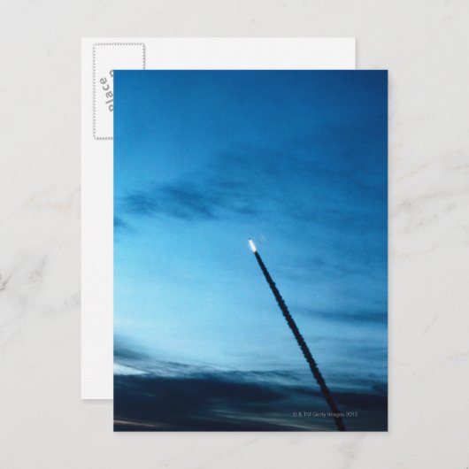 Rook achter Space Shuttle Briefkaart (Voorkant / Achterkant)