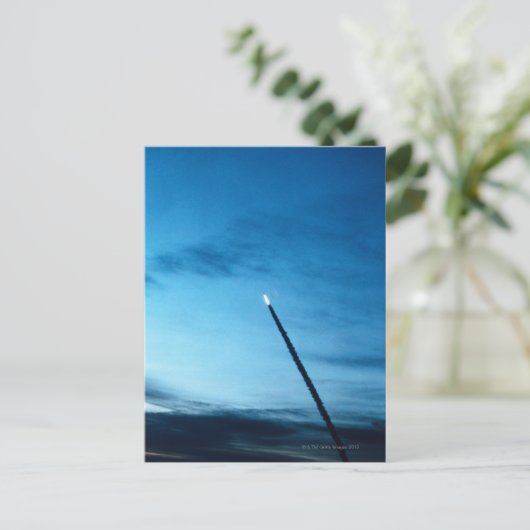 Rook achter Space Shuttle Briefkaart (Staand voorkant)