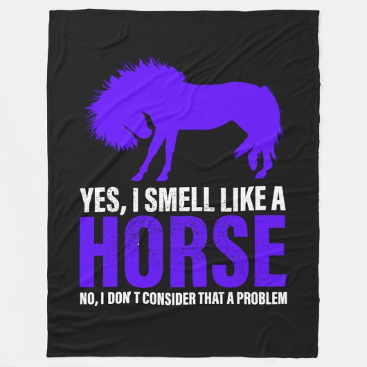 Rook als een paard in Royal Fleece Deken (Voorkant)