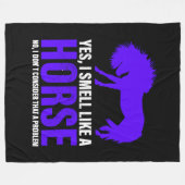 Rook als een paard in Royal Fleece Deken (Voorkant (Horizontaal))
