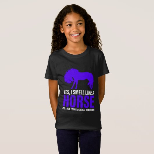 Rook als een paard in Royal T-Shirt (Voorkant volledig)