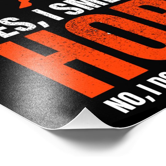 Rook als een paard in Tangerine Foto Afdruk (Hoek)