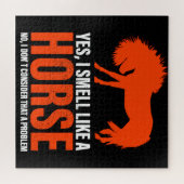 Rook als een paard in Tangerine Legpuzzel (Horizontaal)