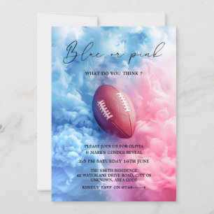 Rook Amerikaans Football Rugby Sport Gender Reveal Kaart