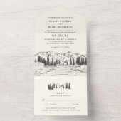 Rook | Bergketch Weddenschap All In One Uitnodiging (Binnen)