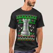 Rook Chessmen Ugly Kerstmis T-shirt (Voorkant)