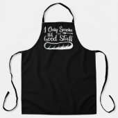 Rook de Good Stuff Sause BBQ Large Black Apron Schort (Voorkant)