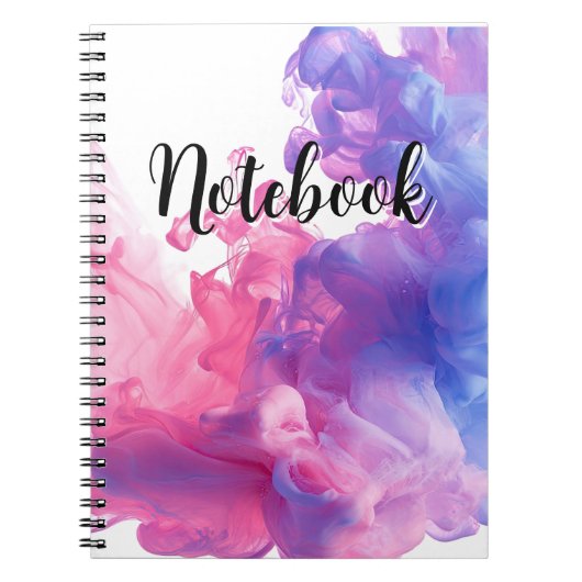 Rook diffuse roze en paars notitieboek (Voorkant)