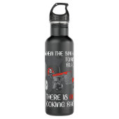 Rook Draait Black Tractor Pulling Power Tractorpul Waterfles (Voorkant)