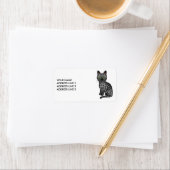 Rook Egyptische Mau Lieve Kat & Aangepaste Tekst Etiket (Insitu)