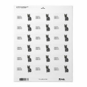 Rook Egyptische Mau Lieve Kat & Aangepaste Tekst Etiket (Full Sheet)