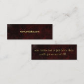 Rook- en brandproefontwerp mini visitekaartje (Voorkant / Achterkant)