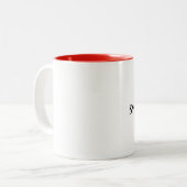 Rook- en Dagger-Mok, wit met rood binnenin Tweekleurige Koffiemok (Voorkant links)