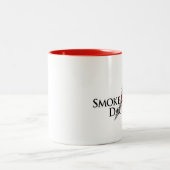 Rook- en Dagger-Mok, wit met rood binnenin Tweekleurige Koffiemok (Center)