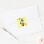Rook en de T-shirts en de Giften van het Diner Vierkante Sticker (Envelop)