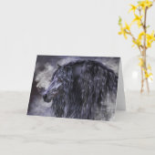 Rook en Ebony Wenskaart Kaart (Gele Bloem)