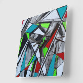 Rook- en spiegelwandklok vierkante klok (Hoek)