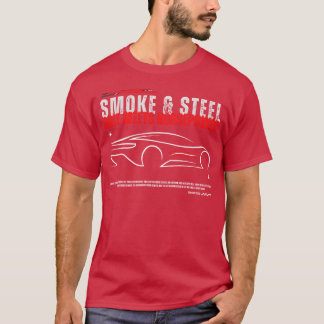 Rook en stalen raceauto ontwerp vriendin t-shirt