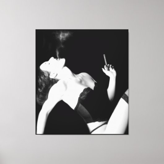 Rook en Verleiding - Zelfportret Canvas Afdruk (Voorkant)