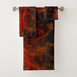 Rook en vlammen bad handdoek