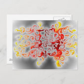 Rook en vlammen briefkaart (Voorkant / Achterkant)