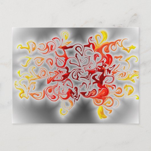 Rook en vlammen briefkaart (Voorkant)