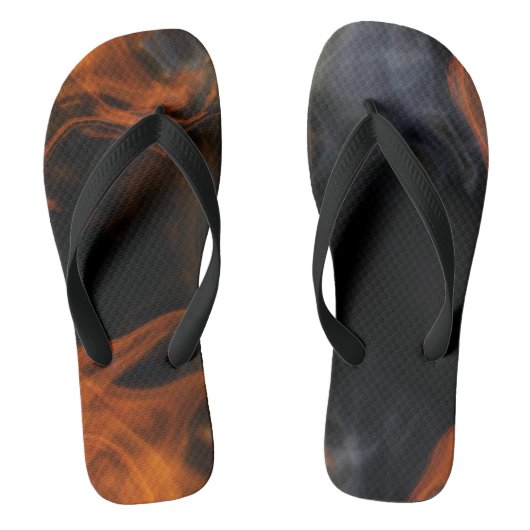 Rook en vlammen teenslippers (Voetbed)