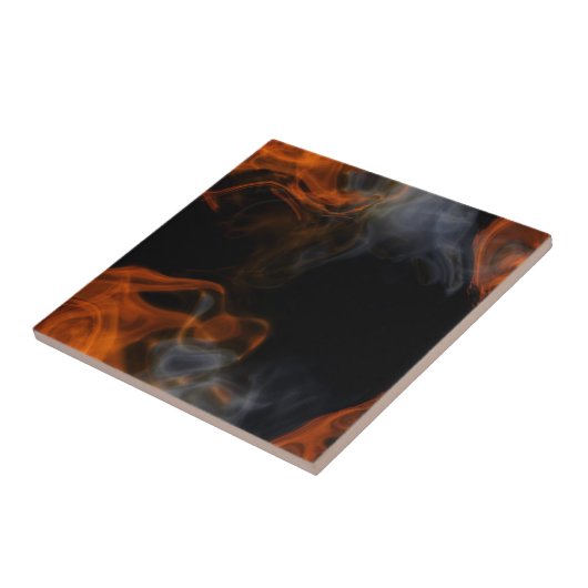 Rook en vlammen tegeltje (Zijkant)