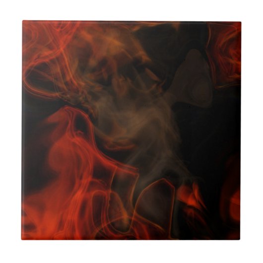 Rook en vlammen tegeltje (Voorkant)