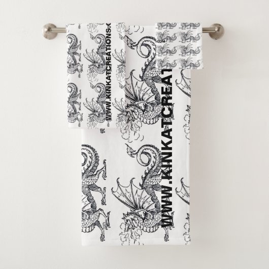 Rook en vuur op maat bad handdoek (Insitu)