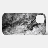 Rook gestreepte zwarte witte marmeren steenafwerki Case-Mate iPhone case (Achterkant (horizontaal))