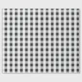 Rook Gray Gingham Pattern Cadeaupapier (Vlak)