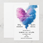 Rook Hart Geslacht onthullen Party Uitnodiging (Voorkant / Achterkant)