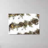 Rook in zwart grijs omhoog bewegend met gouden tin canvas afdruk (Voorkant)