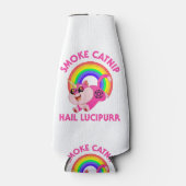 Rook Kattenkruid Hail Lucipurr, Grappige Satan Kat Flesjeskoeler (Voorkant)