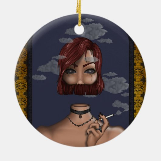 Rook Keramisch Ornament (Achterkant)