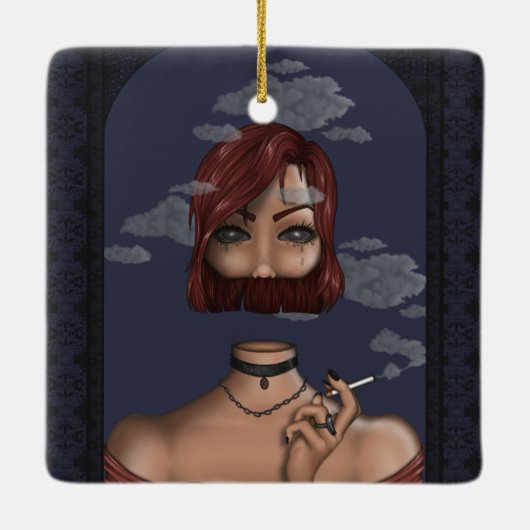 Rook Keramisch Ornament (Achterkant)