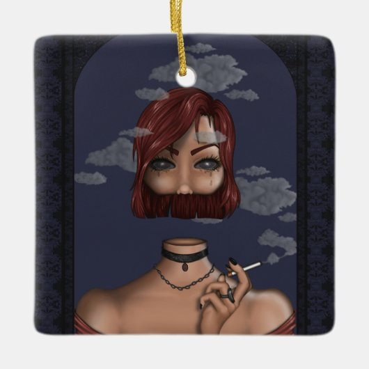 Rook Keramisch Ornament (Voorkant)