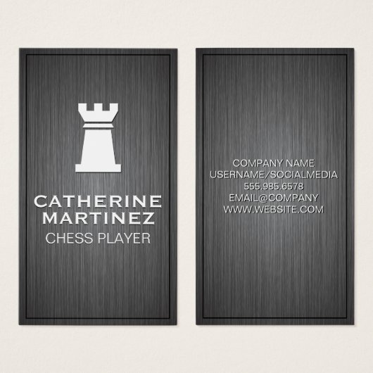 Rook-logo | Metallic achtergrond Visitekaartje (Voorkant /achterkant)