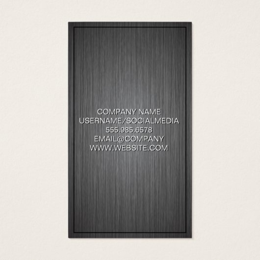 Rook-logo | Metallic achtergrond Visitekaartje (Achterkant)