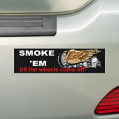 rook me bumpersticker (Op auto)