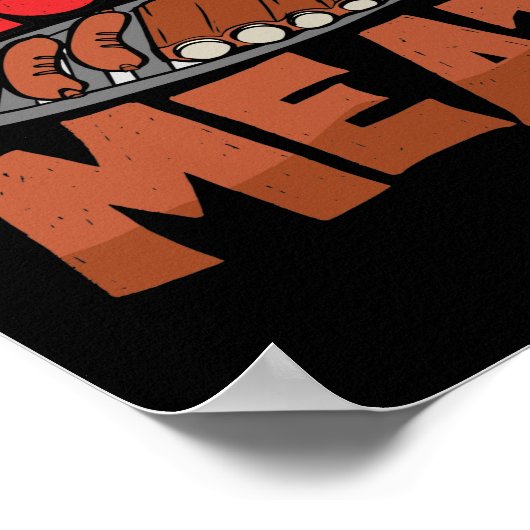 Rook meer vleesmoker Grill Barbecue Meat Poster (Hoek)