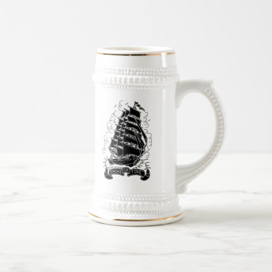 rook of vuur bier stein bierpul (Rechts)