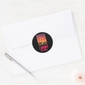 Rook Pot Roker Vleeseter Humor Bbq-ontwerp Ronde Sticker (Envelop)